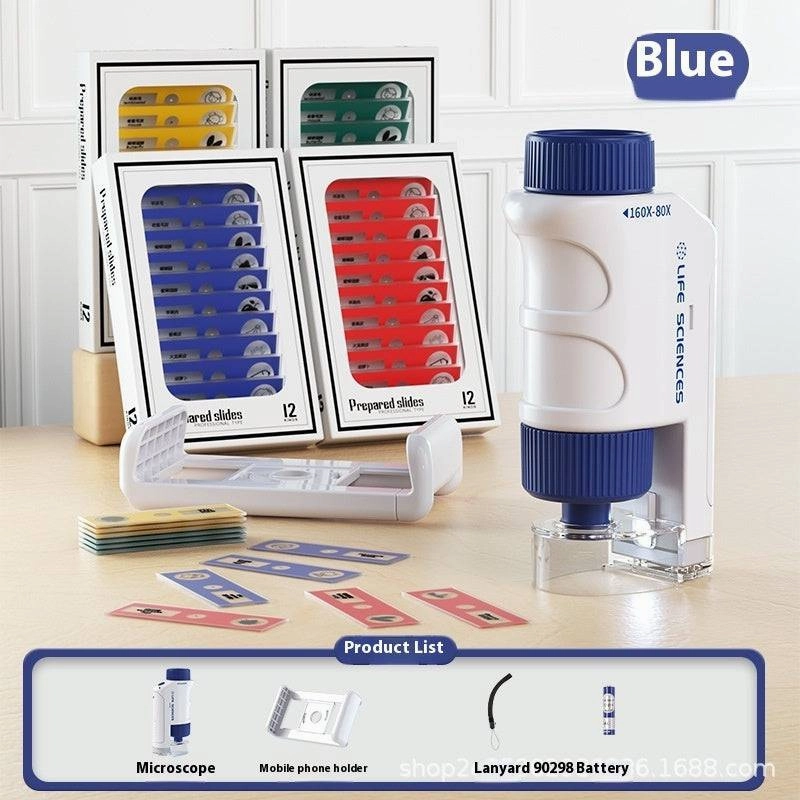 Explore the Microscopic World: 1200X LED Microscope for Kids & Beginners