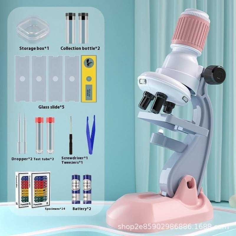 Explore the Microscopic World: 1200X LED Microscope for Kids & Beginners