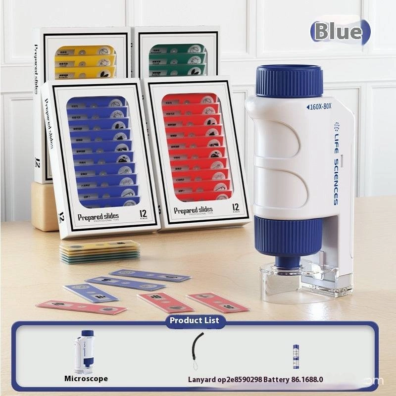 Explore the Microscopic World: 1200X LED Microscope for Kids & Beginners