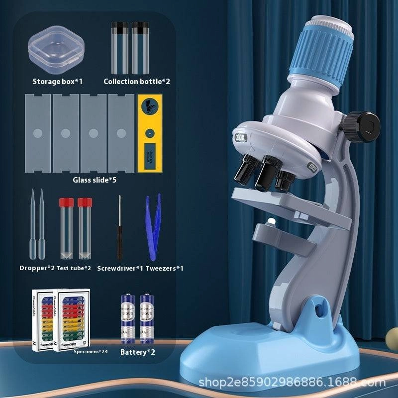 Explore the Microscopic World: 1200X LED Microscope for Kids & Beginners