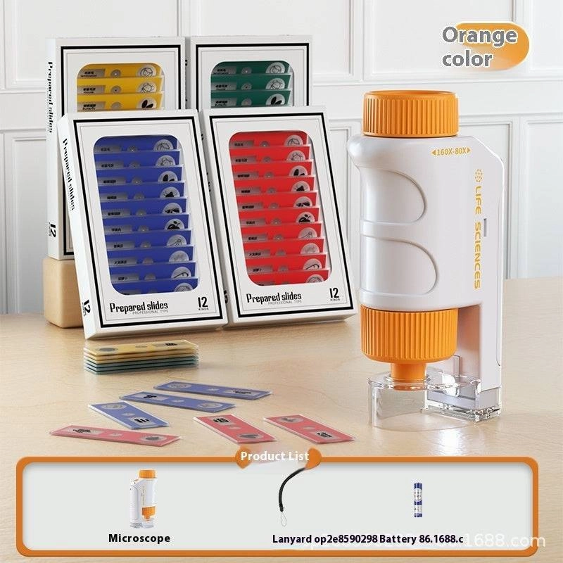 Explore the Microscopic World: 1200X LED Microscope for Kids & Beginners