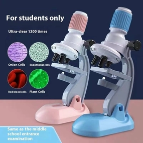 Explore the Microscopic World: 1200X LED Microscope for Kids & Beginners