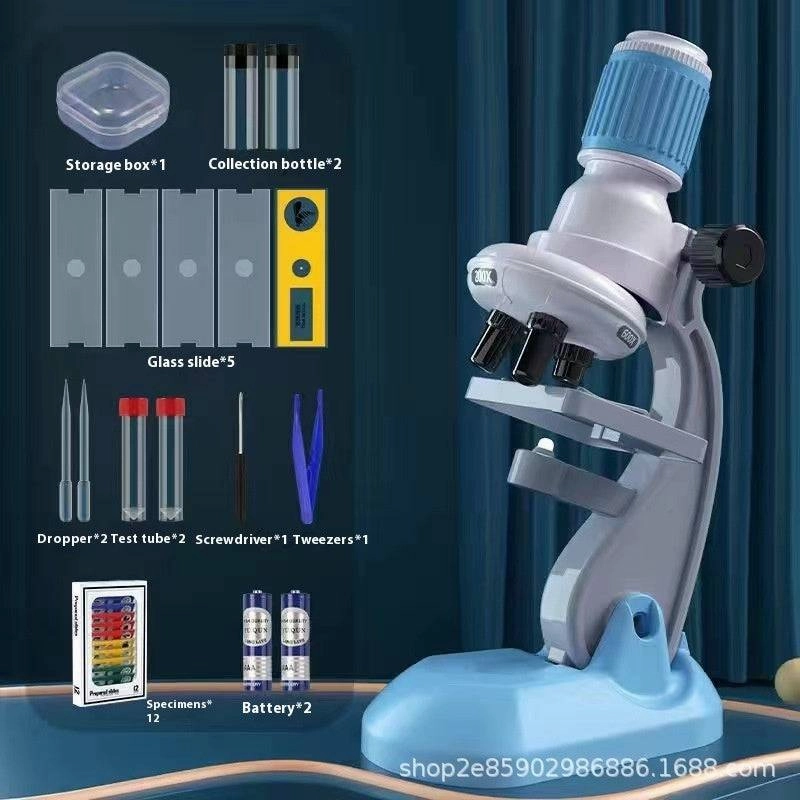 Explore the Microscopic World: 1200X LED Microscope for Kids & Beginners