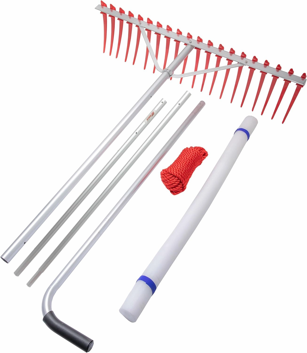 Extreme Max 3005.4374 Stake Rake Heavy-Duty Aquatic Weed Rake – 11'