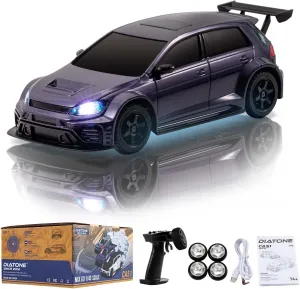 Fairrc 1/43 Scale Mix GO CA51 4WD Micro Drift Car - Mini RC for Desk and Adults, 2.4GHz High Speed With 4 Smooth Hard Tires RTR (Purple) - No FPV Box