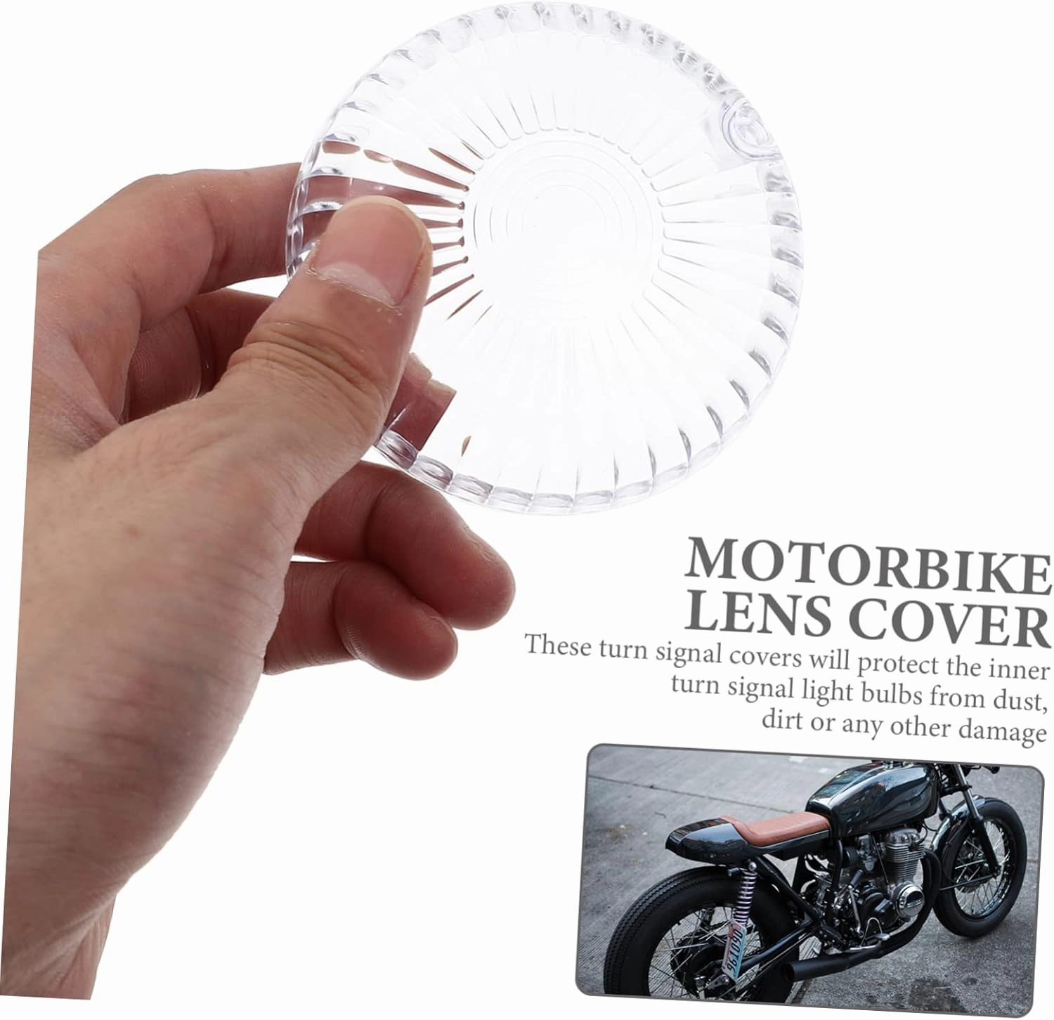 FAVOMOTO 5sets Motorcycle Light Accessories Turn Signal Lense Protector Smoke Cover for Led Turn Signal Lights 2pcs*5