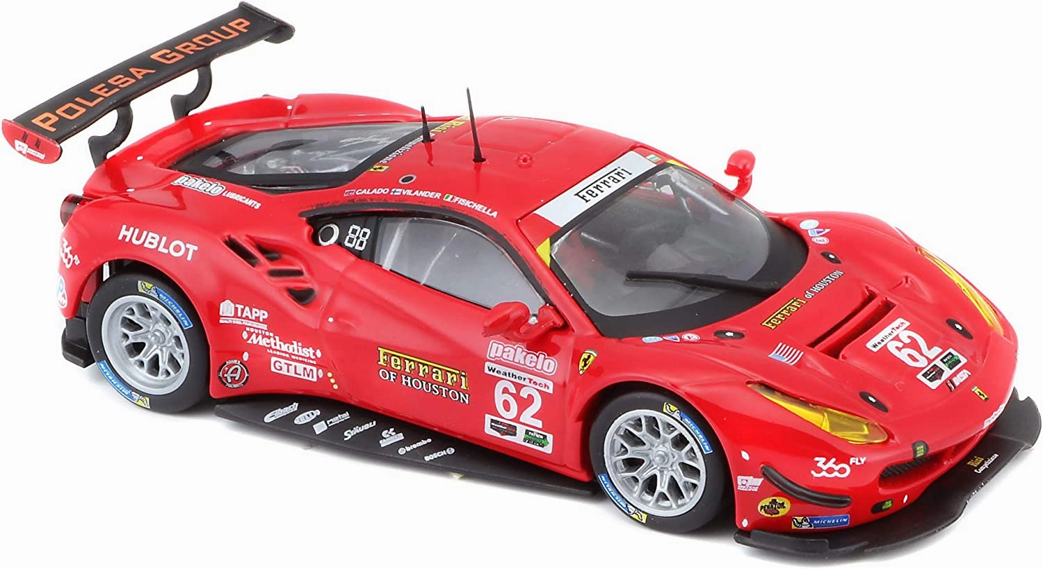 Ferrari Racing 488 GTE 2017 Red - Die-Cast Scale Model 1:43 | Bburago