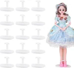 FINGERINSPIRE 30PCS Doll Stands Display Holder for 6.7 Inch Dolls Assemble Doll Stand Plastic Doll Stand White Doll Stand Support Doll Display Holder Doll Bracket Support for Dolls Action Figures