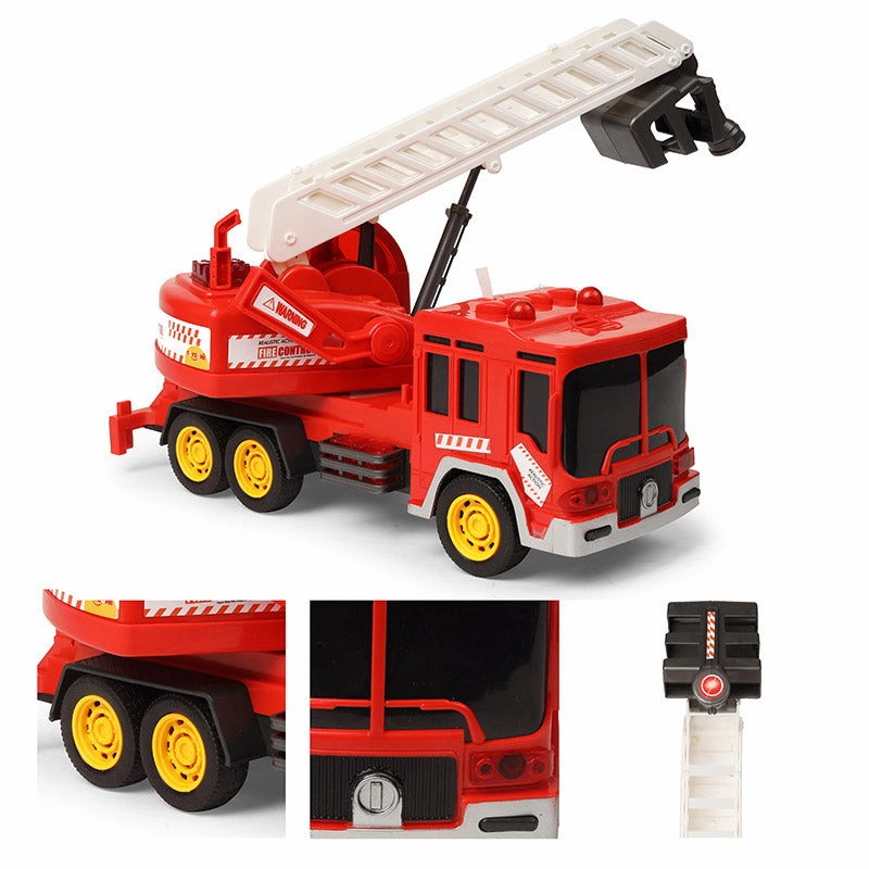 Fire Control with Light | Friction-powered Toy | Push & go Toy | Pull-Push Vehicle | Construction Toy for Kids | Toy Truck | Engineering Toy | Pull Along | Easy Play | For Kids age 3  years