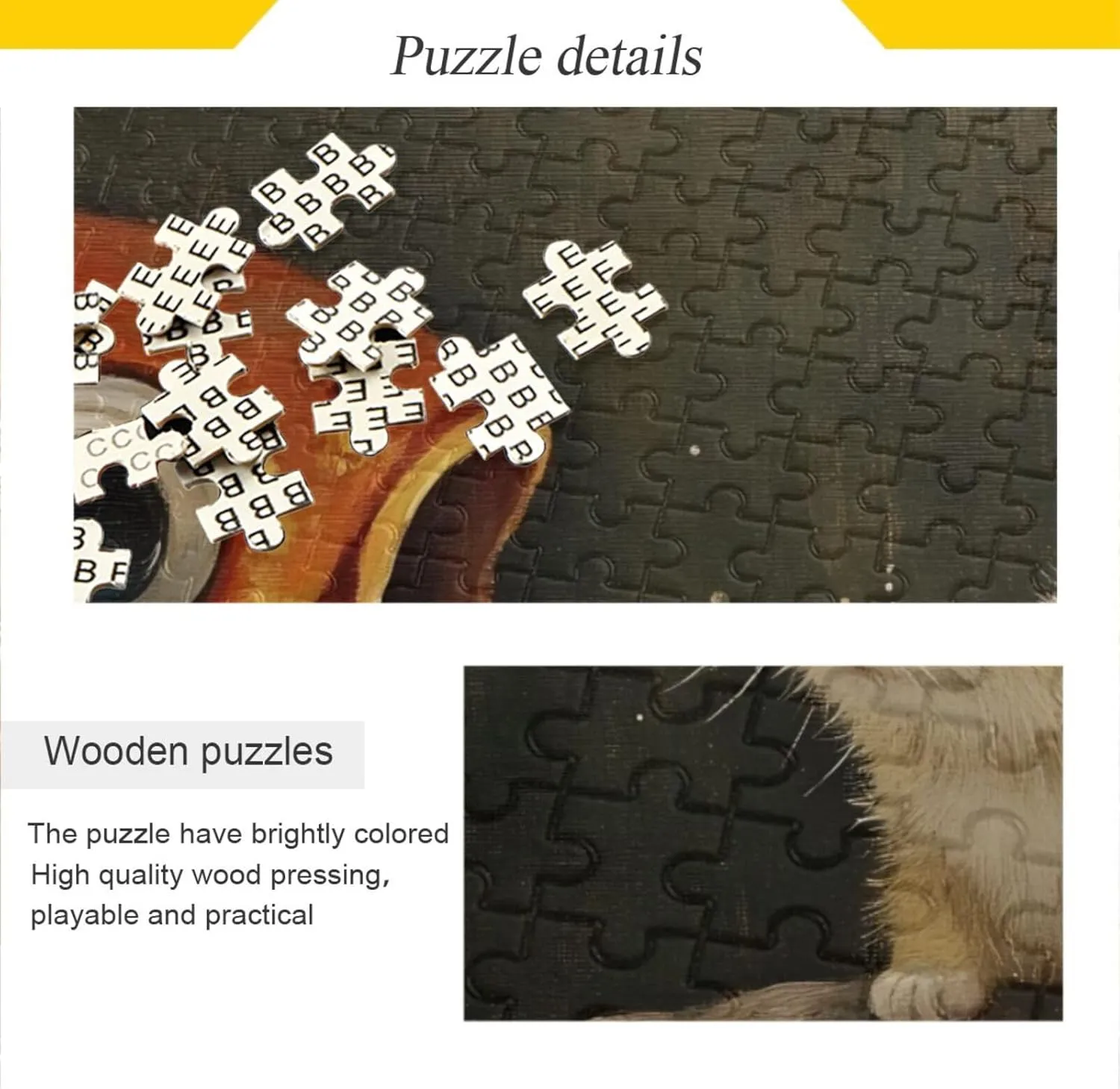 Fish Cat Funny Jigsaw Puzzle 500 Piece, Educational Intellectual Decompression Puzzle Game Jigsaw Puzzle for Adult Active Thinking Party Entertainment, Family Games