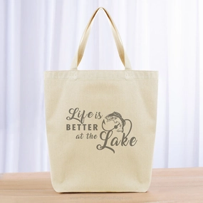 Fishing Tote Bag - gray