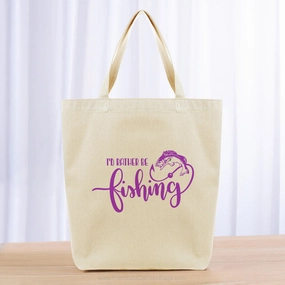 Fishing Tote Bag - purple