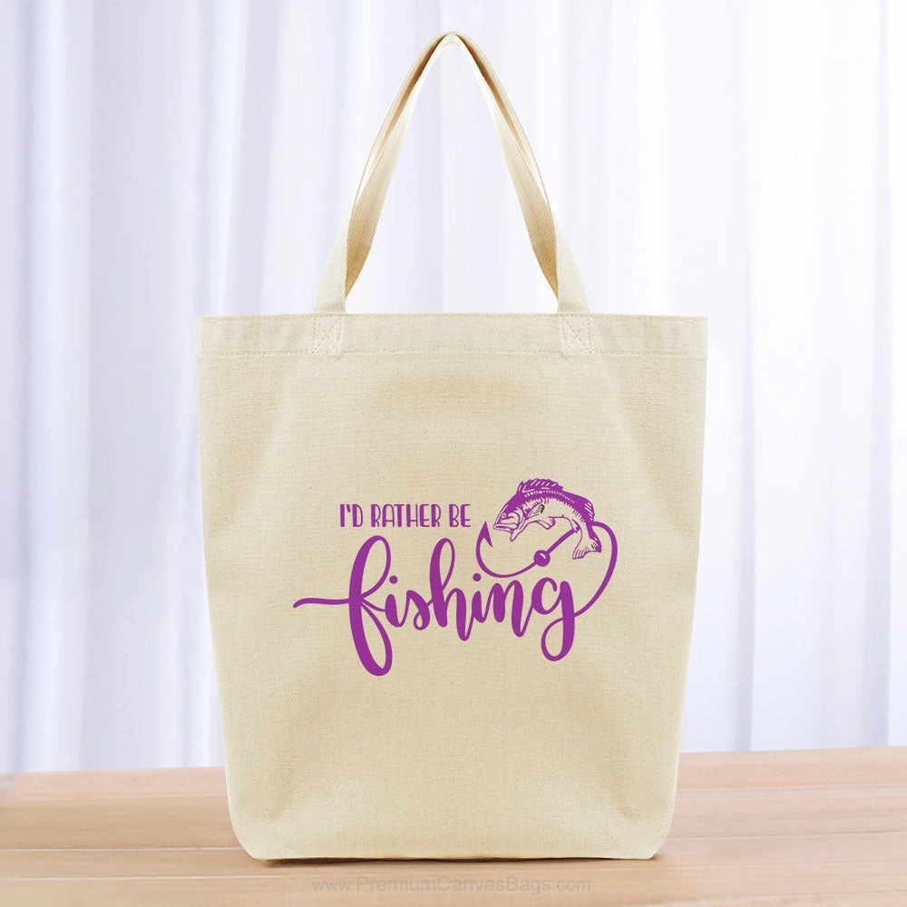 Fishing Tote Bag - purple