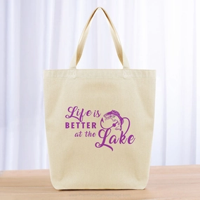 Fishing Tote Bag - purple