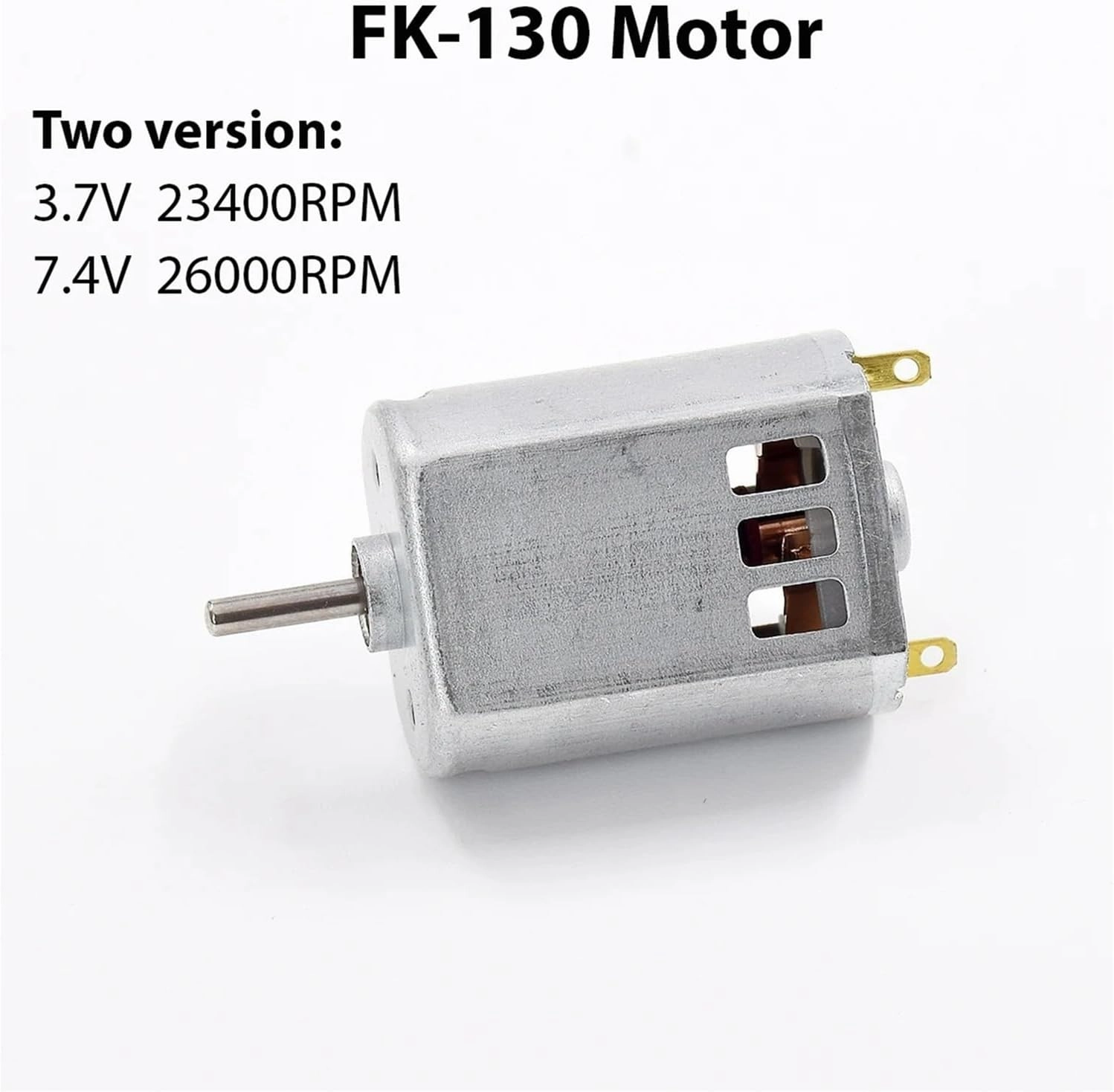 FK-130PH 130SH Micro 15mm*20mm Electric Motor DC 3V 3.7V 6V 7.4V High Speed Mini 130 Carbon Brush Motor Toy Slot Car Engine(7.4V version)