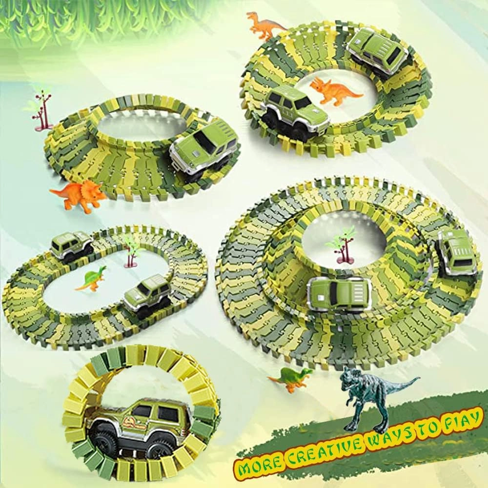 Flexible Track Dinosaur World Race Toys