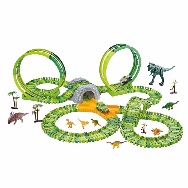 Flexible Track Dinosaur World Race Toys