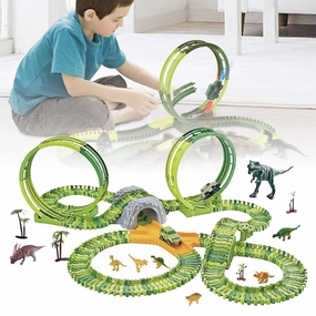 Flexible Track Dinosaur World Race Toys