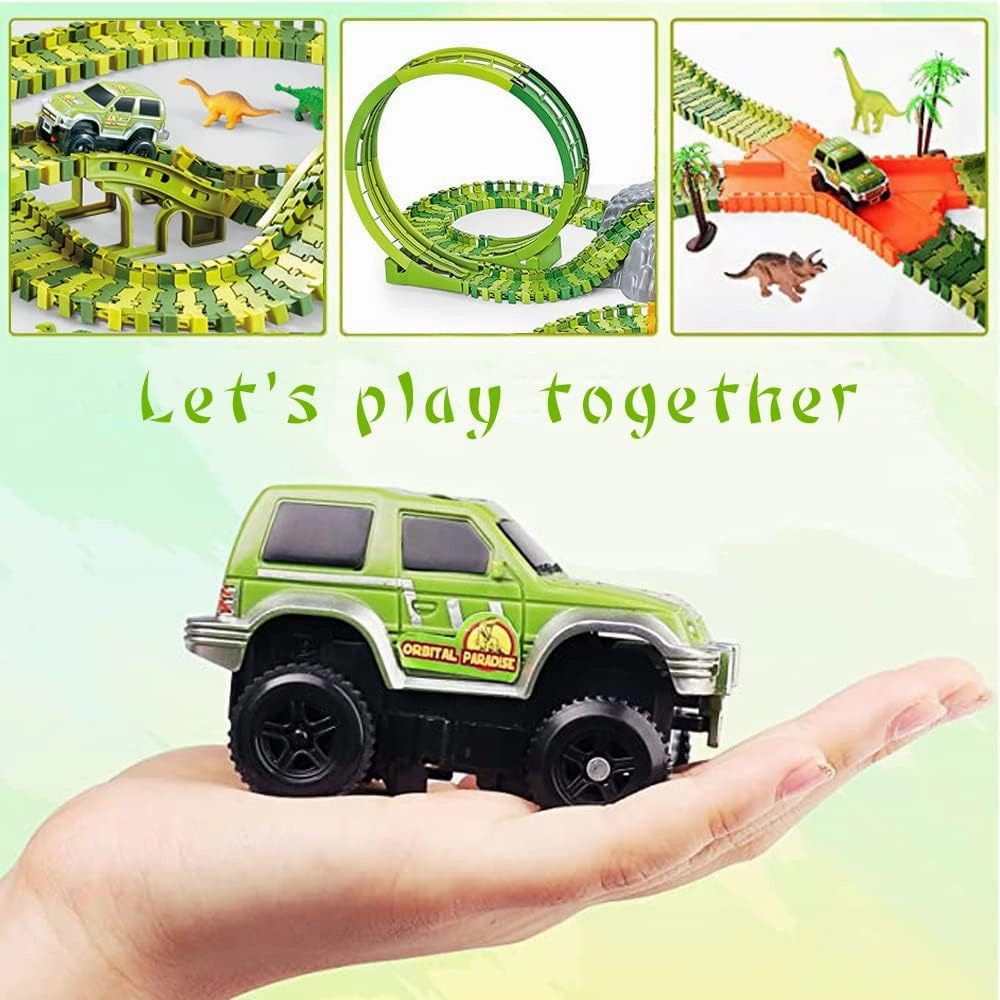 Flexible Track Dinosaur World Race Toys