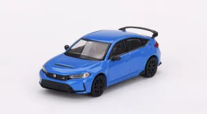 for Mini GT for Honda for Civic for Type R Boost Blue Pearl 2023 (RHD) 1:64 Car Pre-Built Model
