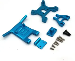 for WLtoys 144001 124010 144016 124007 124016 124017 124018 124019 RC Remote Control Car Metal PO Accessories Modified Front Bumper RC Car DIY Parts(Blue)