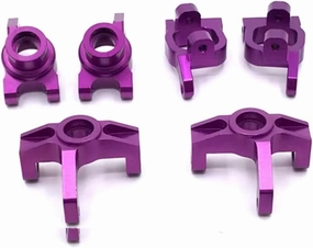 for LC 1/14 for WLtoys 144010 144001 144002 124017 124016 124018 124019 RC Car Metal Parts Modified Steering Cup C for Seat Rear Wheel Cup RC Car DIY Parts(Purple)