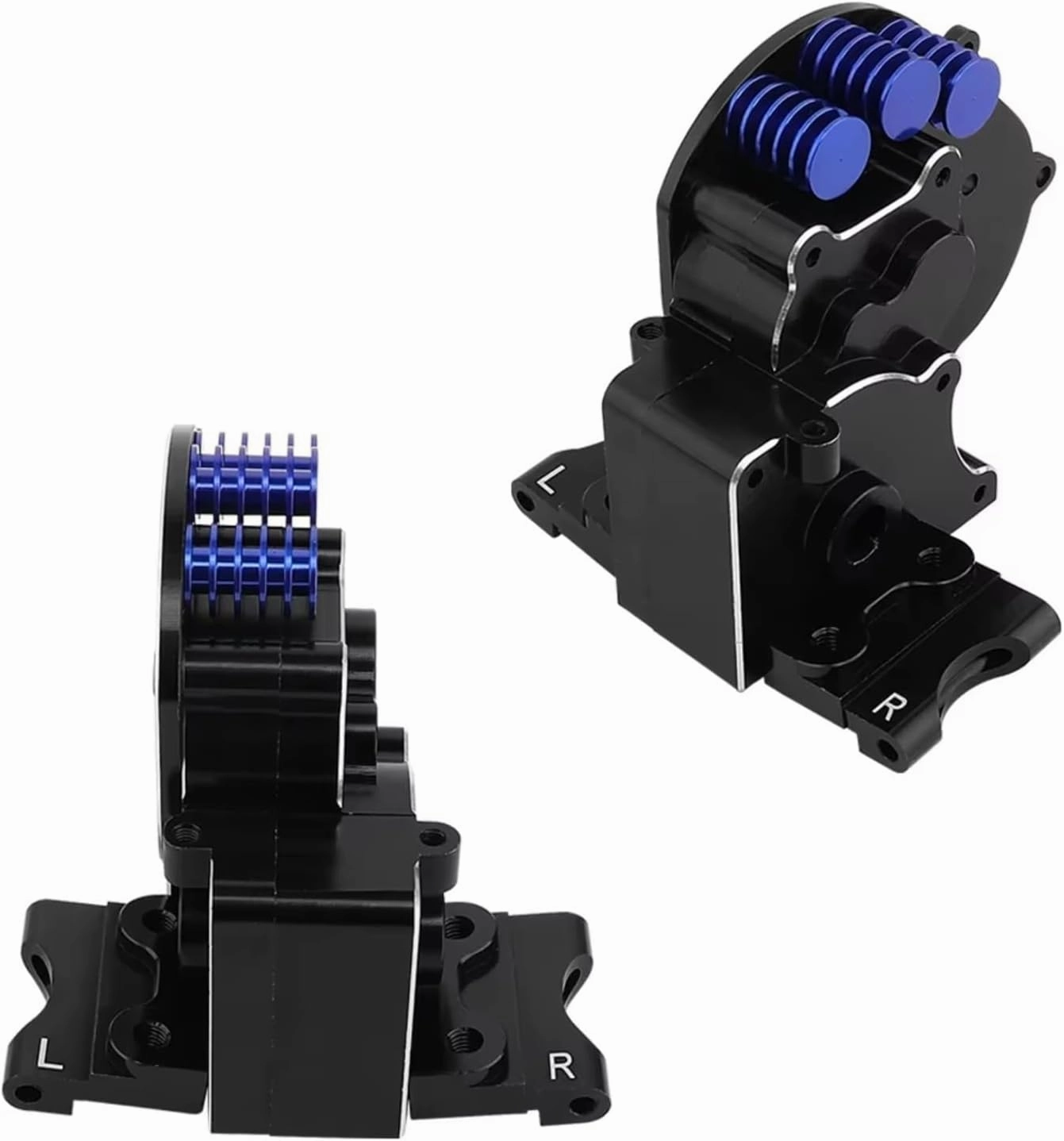 for Traxxas for Slash 2WD for VXL 1/10 for Rustler for Stampede for Bandit Aluminum Alloy Transmission Gearbox Gear Box RC Car Metal Upgrades Parts RC Car DIY Parts(Black)