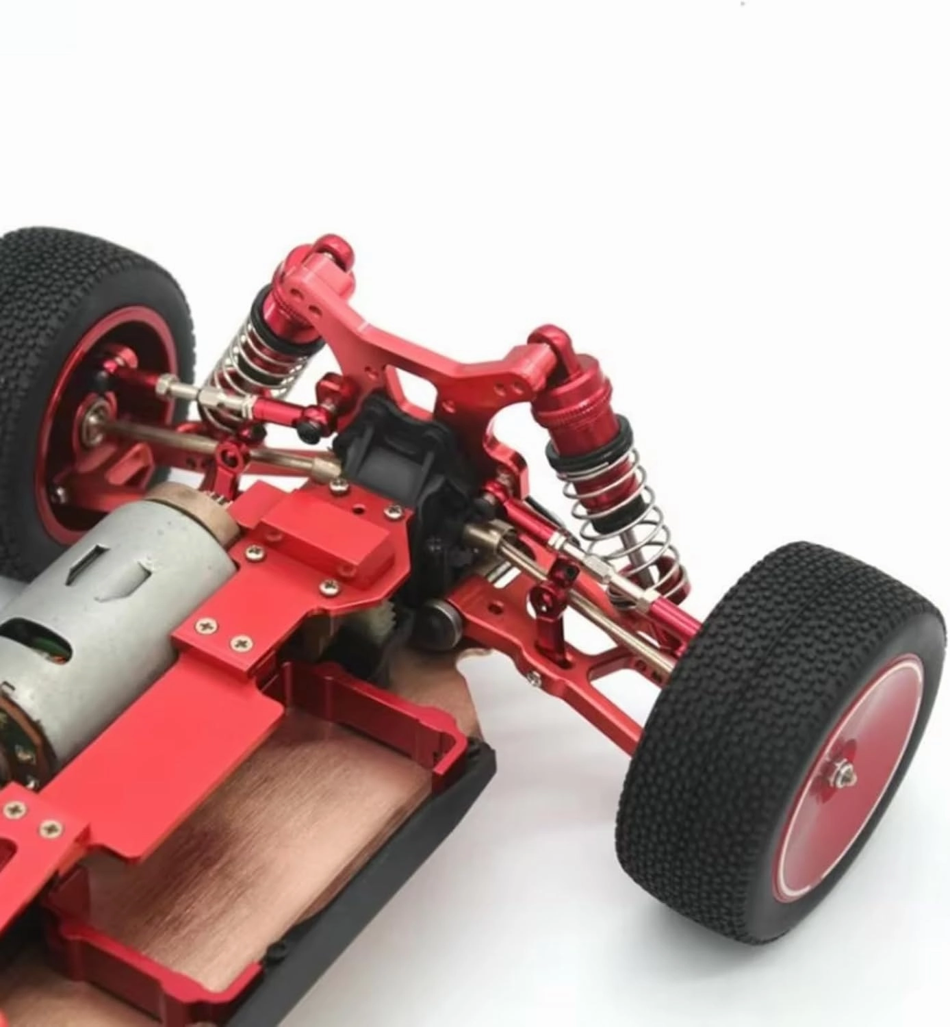 for Wltoys 144001 144002 144010 124007 124008 124016 124017 124018 124019 4pcs Metal Shock Absorber RC Car Upgrades Part Parts Replacement RC Car DIY Parts(Red)