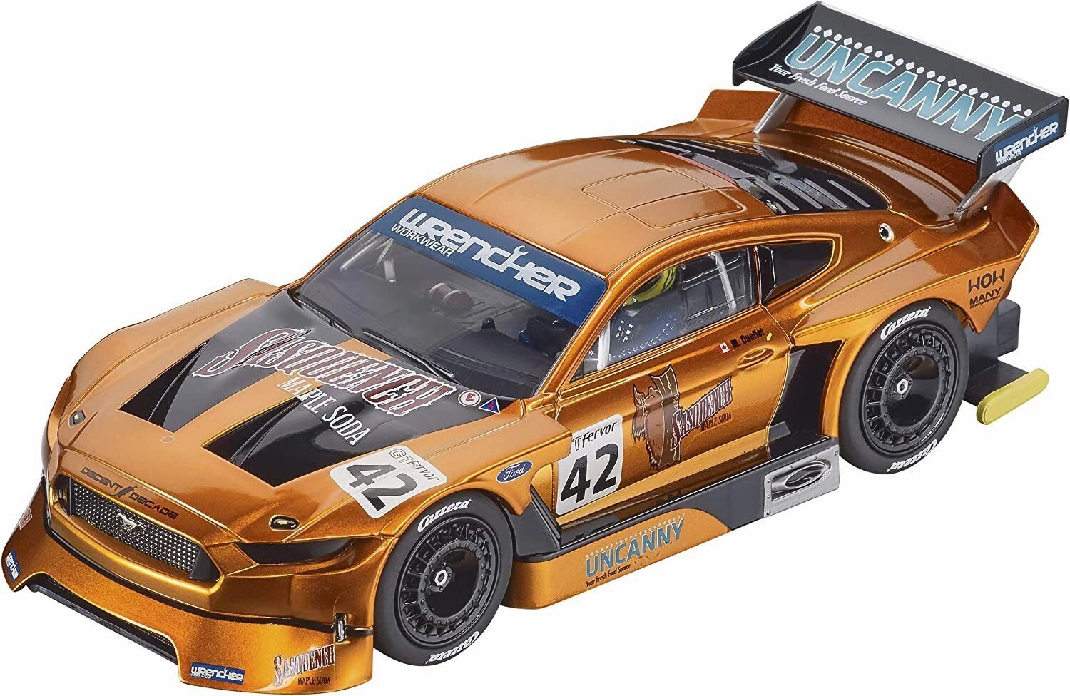 Ford Mustang GTY #42 in Metallic Maple 1:32 Scale Digital Slot Car