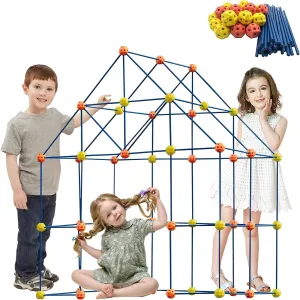Fort Building Kit for Kids 158PCS Creative STEM Building Toys for DIY Castles,Educational Gift for 5 6 7 8 9 10 11 12 Years Old Boys and Girls