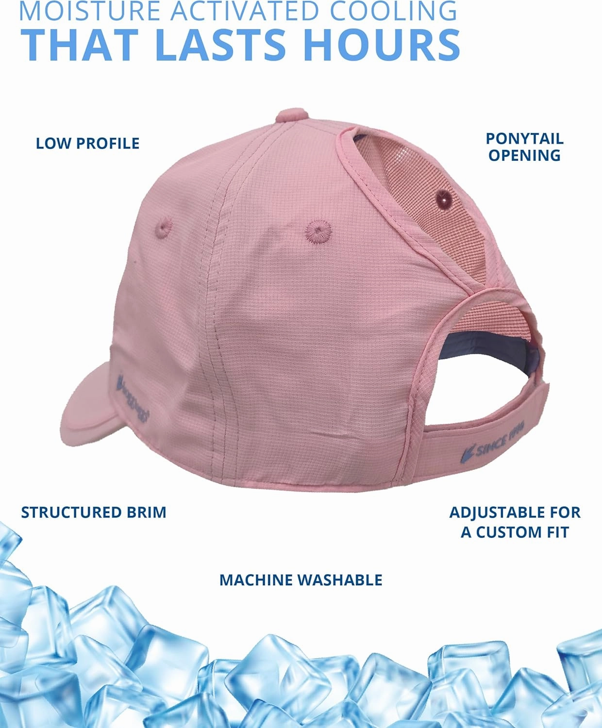 FROGG TOGGS Women's Chilly Pro Performance Cooling Ponytail Cap