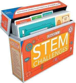 Fun Express STEM Challenges Kit for Grades 2-5 - Engaging Educational Activities for Kids Develop Critical Thinking Creativity & Problem-Solving Skills - Perfect Classrooms & Homeschooling - 30 Pieces