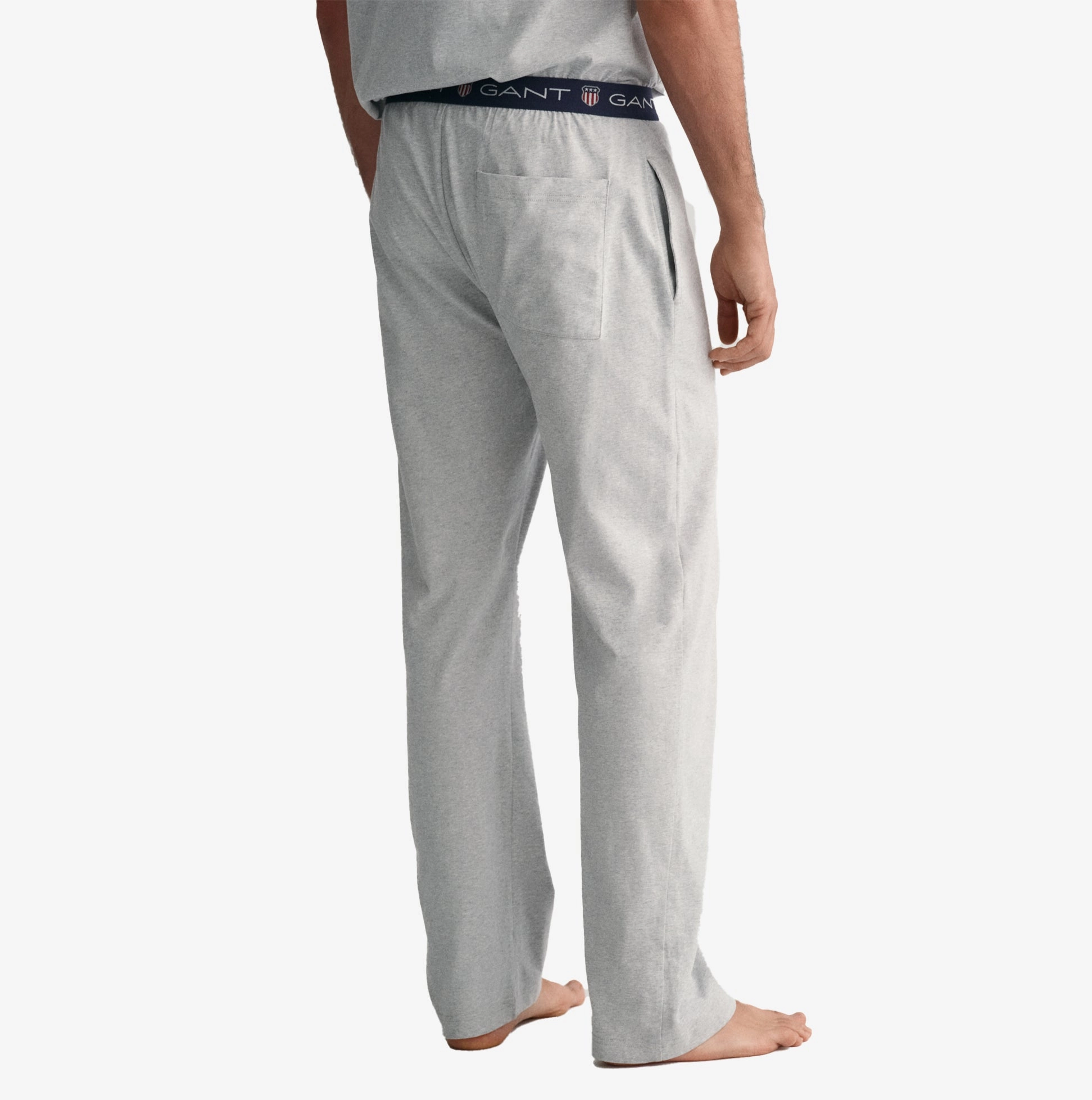 GANT SHIELD Mens Pajama Pants Light Grey Melange