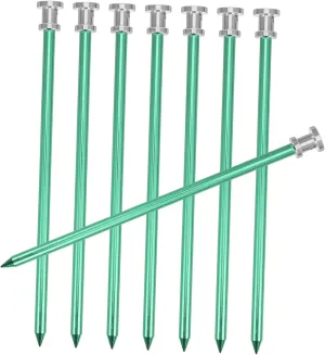 Garneck 8Pcs Durable Camping Tent Stakes Lightweight Ground Nails for Outdoor Tents Awnings Easy Connection with Tent Rope for Hiking Garden Use