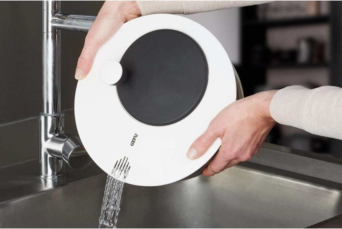 GEFU 28170 Salad Spinner, 脴 25 cm - H 17 cm - 3 Liter, Silver