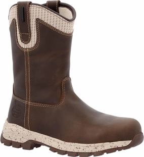 Georgia Boot Eagle Trail Women’s Pull-On Work Boot, Brown, Size 8.5(M)