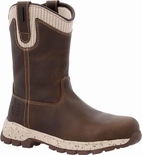 Georgia Boot Eagle Trail Women’s Pull-On Work Boot, Brown, Size 9.5(M)