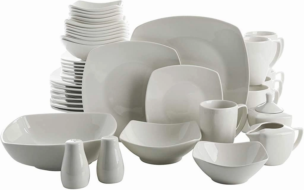 Gibson Home Zen Buffetware 39 Piece Dinnerware Set , White