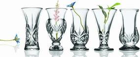 Godinger Dublin Crystal 5 Piece Bud Vase Set