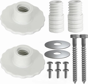 Grab Bar Anchors for Fiberglass Showers, Grab Bar Mounting Kit for Installing Grab Bars for Fiberglass Showers to Studs, 2 Pair
