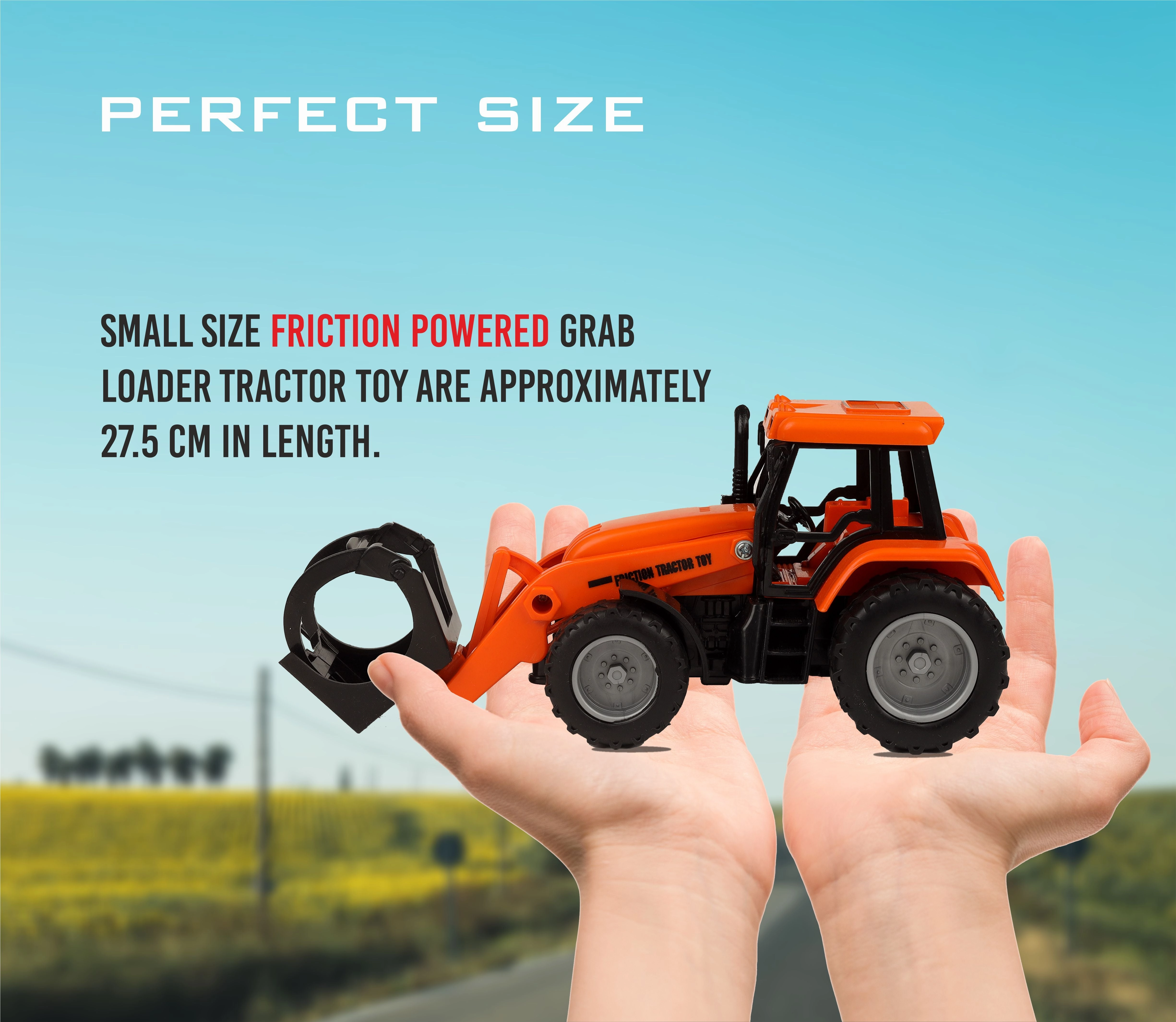 Grab Loader | Friction-powered Toy | Push & go Toy | Pull-Push Vehicle | Construction Toy for Kids | Toy Truck | Engineering Toy | Pull Along | Easy Play | For Kids age 3  years