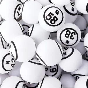 GSE Games & Sports Expert 1.5" Bingo Balls - Ping Pong Size Balls for Large Bingo Cage, Bingo Calling Balls for Parties, Prize Raffles, Family Game Nights
