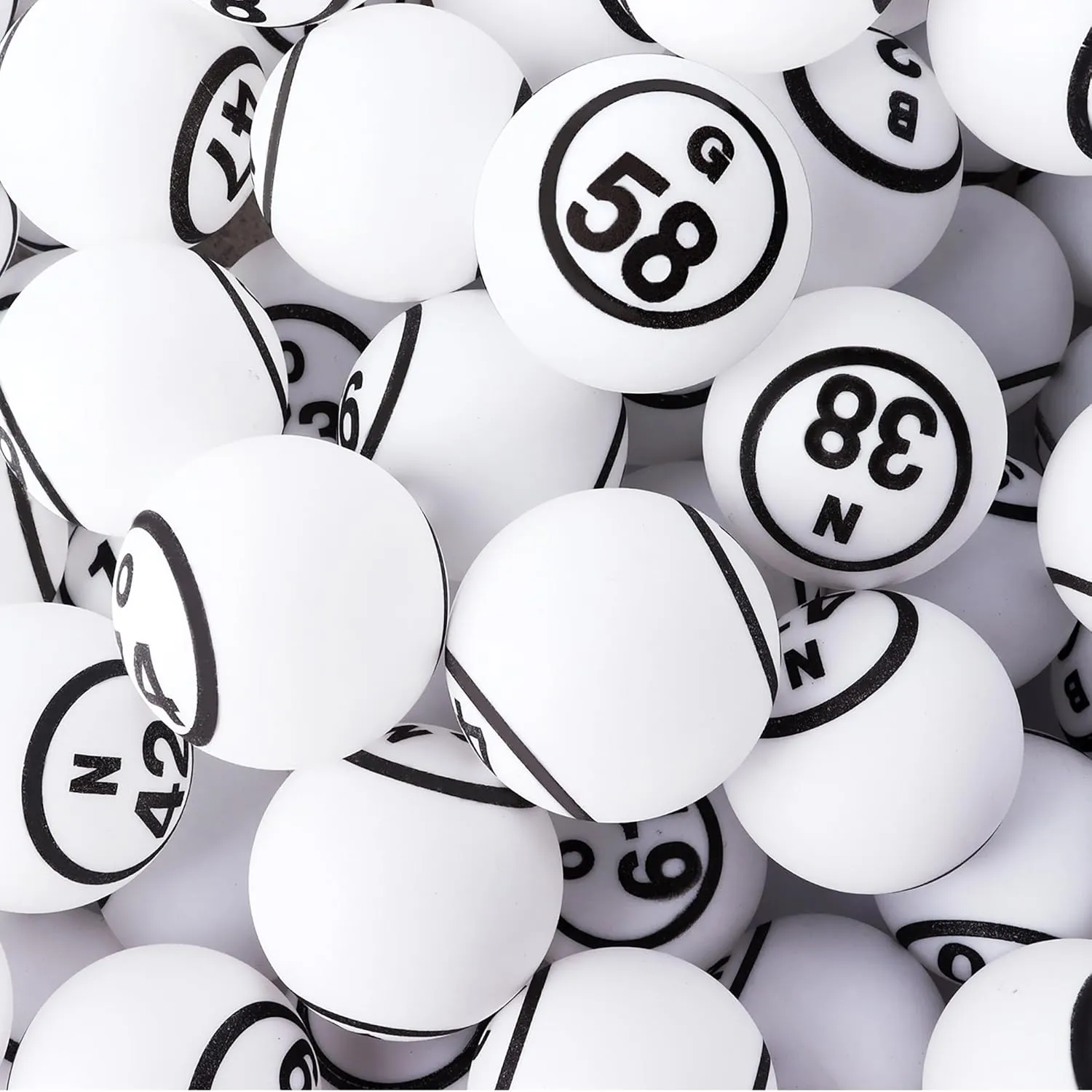 GSE Games & Sports Expert 1.5" Bingo Balls - Ping Pong Size Balls for Large Bingo Cage, Bingo Calling Balls for Parties, Prize Raffles, Family Game Nights
