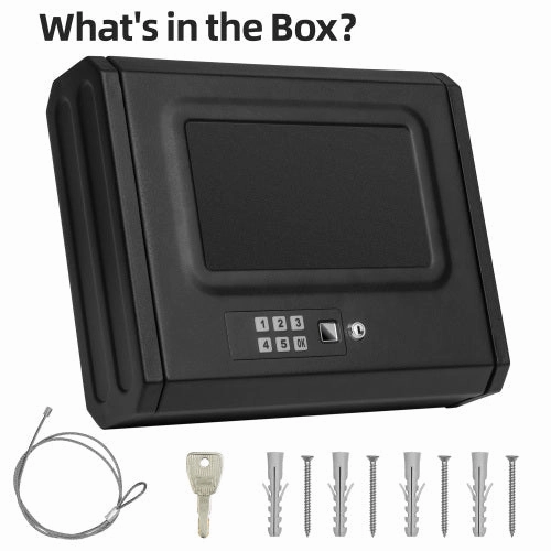 Gun Safe Box for Pistols Quick-Access Gun Lock Box Biometric Gun Safe