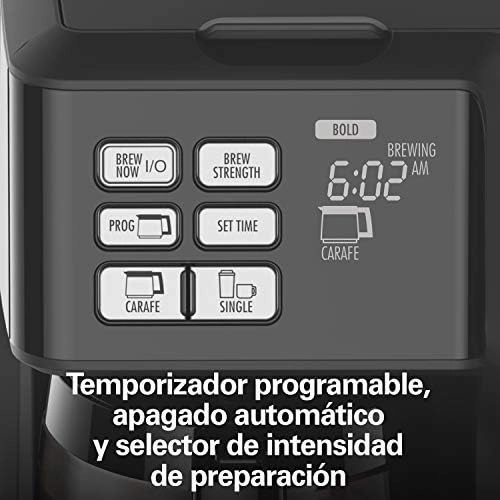 Hamilton Beach (49976) Coffee Maker, Single Serve & Full Coffee Pot,Compatible withK-Cup Packs or Ground Coffee, Programmable, FlexBrew, Black (Renewed)