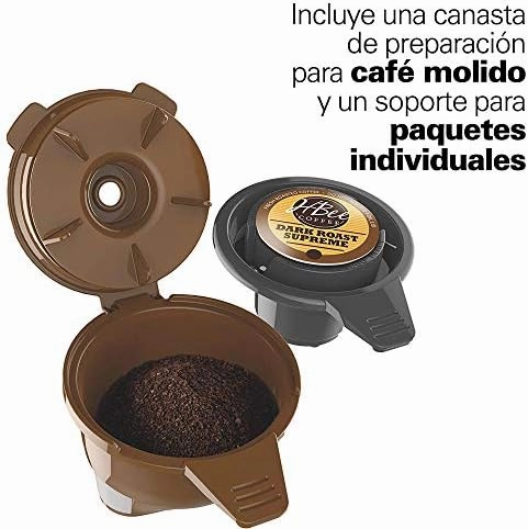 Hamilton Beach (49976) Coffee Maker, Single Serve & Full Coffee Pot,Compatible withK-Cup Packs or Ground Coffee, Programmable, FlexBrew, Black (Renewed)