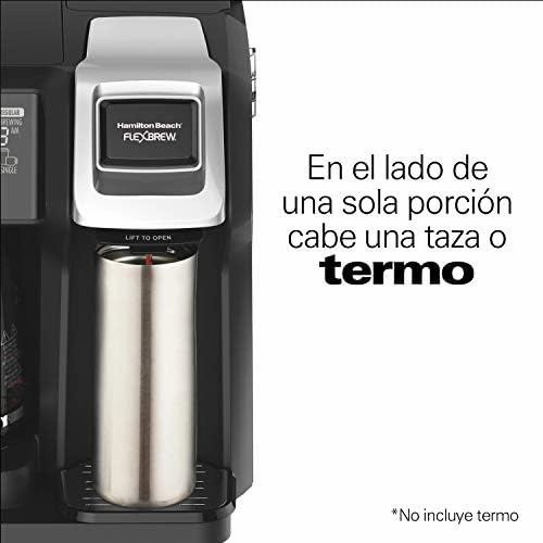 Hamilton Beach (49976) Coffee Maker, Single Serve & Full Coffee Pot,Compatible withK-Cup Packs or Ground Coffee, Programmable, FlexBrew, Black (Renewed)