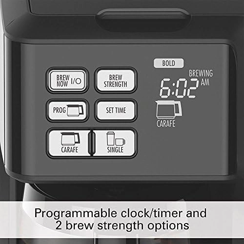 Hamilton Beach FlexBrew 2-Way Brewer Programmable Coffee Maker (49976) Bundle with Support Extension, Black (Renewed)