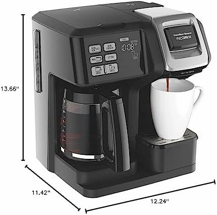 Hamilton Beach FlexBrew 2-Way Brewer Programmable Coffee Maker (49976) Bundle with Support Extension