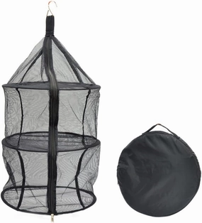 Happyyami 1PC Portable Folding Hanging Mesh Storage Net for Outdoor Activities Lightweight Ventilated Design for Camping Fishing and Picnics Black Mesh Organizer for Tableware and Food